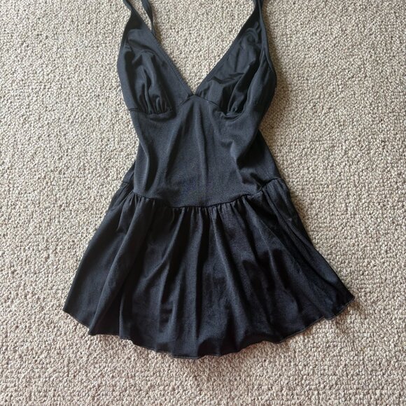 Vintage Givenchy Swimwear – Black Skirted One Piece | Size 12 | Union Made - Picture 1 of 14
